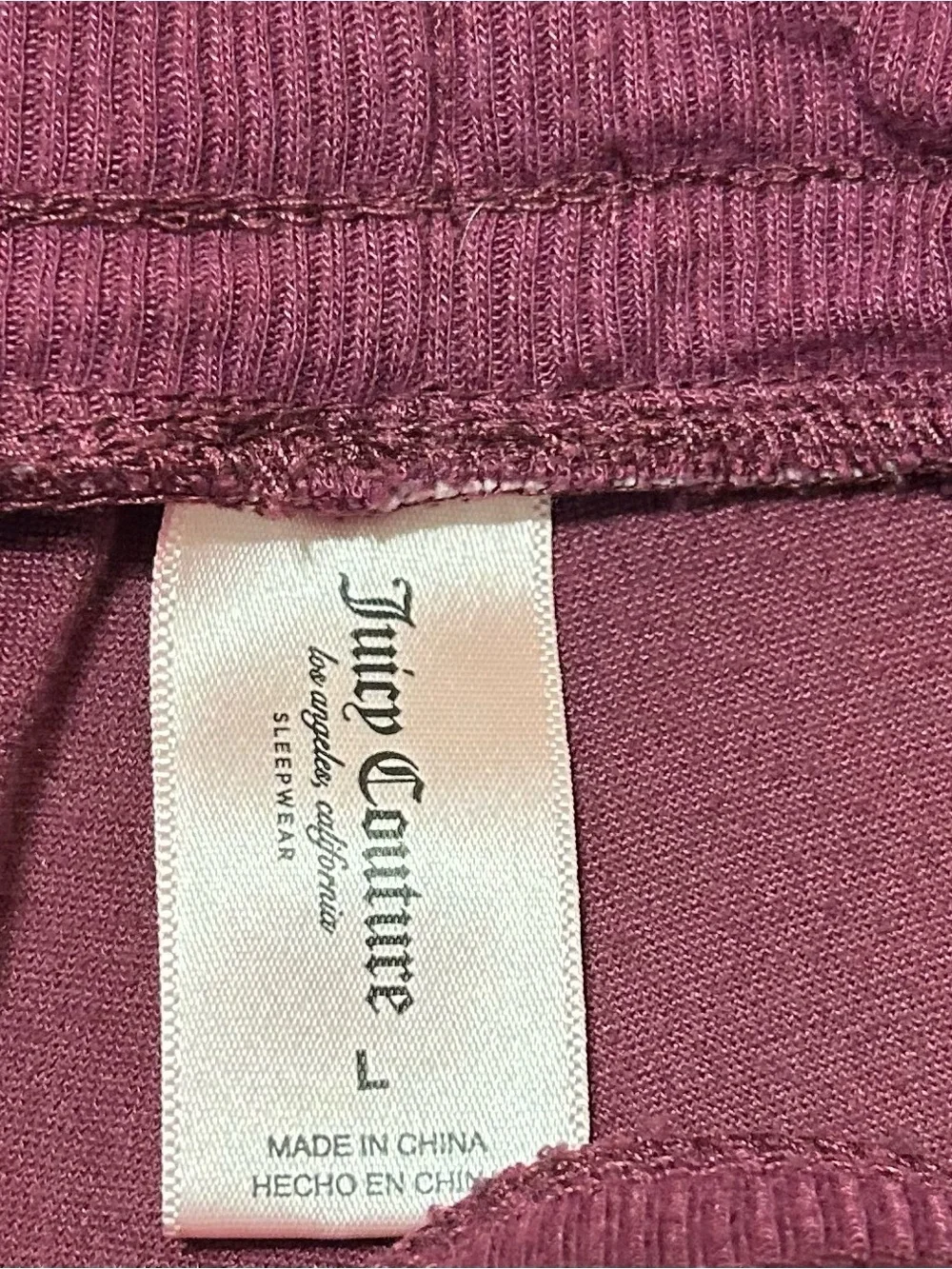 Juicy Couture Womens Velour Pajama Set - Burgundy
